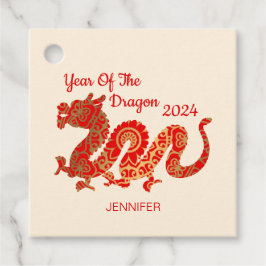 Moderne Mandala Dragon 2024 Chinees Nieuwjaar Bedankjes Labels