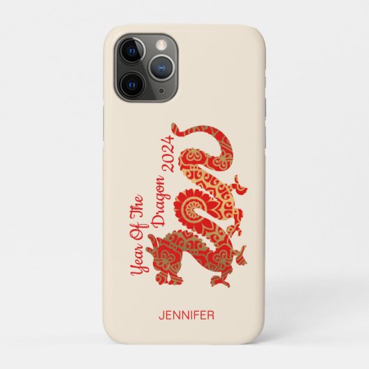 Moderne Mandala Dragon 2024 Chinees Nieuwjaar Case-Mate iPhone Case (Achterkant)
