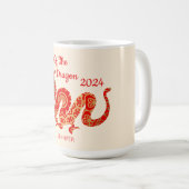 Moderne Mandala Dragon 2024 Chinees Nieuwjaar Koffiemok (Voorkant rechts)