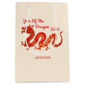 Moderne Mandala Dragon 2024 Chinees Nieuwjaar Medium Cadeauzakje (Voorkant)
