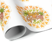 Moderne Mandala Foliage Thanksgiving Cadeaupapier (Rol Hoek)