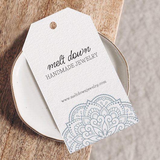 Moderne Mandala Handgemaakte Sieraden Kleine Zakel Cadeaulabel