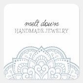 Moderne Mandala handgemaakte sieraden Vierkante Sticker (Voorkant)
