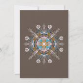 Moderne Mandala Handgetekende Boho Kunst Bruidsdou Kaart (Achterkant)