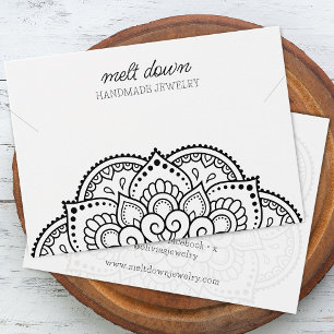 Moderne Mandala Hanger Armband Displaykaart Visitekaartje