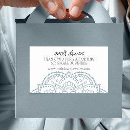 Moderne Mandala Hartelijk Dank Klein Bedrijf Rechthoekige Sticker