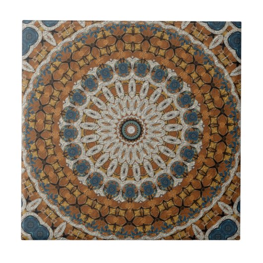 Moderne Mandala Keramische Tegel Tegeltje (Voorkant)