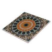 Moderne Mandala Keramische Tegel Tegeltje (Zijkant)