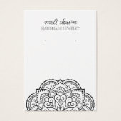 Moderne Mandala Oorbel Sieraden Display Kaart (Voorkant)