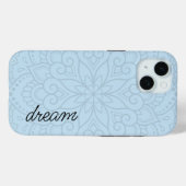 Moderne Mandala Stofblauw Schrift Case-Mate iPhone Case (Achterkant (horizontaal))