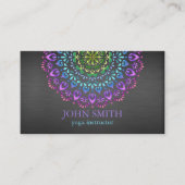 Moderne Mandala Yoga Instructeur Bedrijf Visitekaartje (Voorkant)