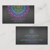 Moderne Mandala Yoga Instructeur Bedrijf Visitekaartje (Voorkant / Achterkant)