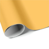 Moderne Mango Gele Effenkleurige Kleur Cadeaupapier (Rol Hoek)