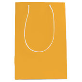 Moderne Mango Gele Effenkleurige Kleur Medium Cadeauzakje (Voorkant)