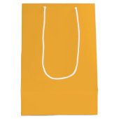 Moderne Mango Gele Effenkleurige Kleur Medium Cadeauzakje (Achterkant)