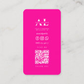 Moderne Manicure Nail Artist Nail Salon Pink Visitekaartje (Achterkant)