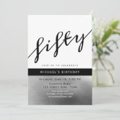 Moderne mannelijke 50e verjaardag kaart (Staand voorkant)