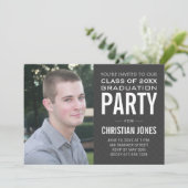Moderne mannelijke afgestudeerde | Afstudeerfeest Kaart (Staand voorkant)