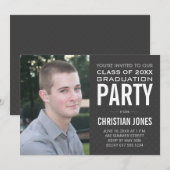 Moderne mannelijke afgestudeerde | Afstudeerfeest Kaart (Voorkant / Achterkant)