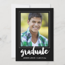 Moderne Mannelijke Foto Lijst Graduation Party Inv Kaart