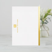 Moderne mannelijke monogram naam echte folie platt folie feestdagenkaart (Staand Voorkant)