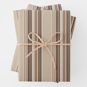Moderne Mannelijke Neutrale Streep Linnen Inpakpapier Vel