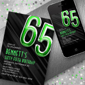 Moderne Mannen 65e verjaardagsuitnodiging Kaart