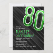 Moderne Mannen 80ste verjaardagsuitnodiging Kaart (Voorkant)