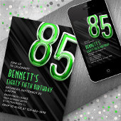 Moderne Mannen 85e verjaardagsuitnodiging Kaart