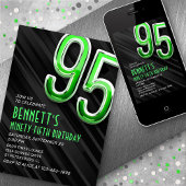 Moderne Mannen 95e verjaardagsuitnodiging Kaart