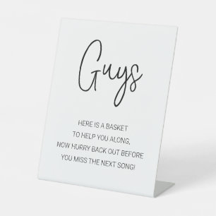 Moderne Mannen badkamer mand bruiloft Reclamebord Met Voetstuk