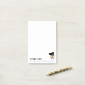 Moderne Mannen Hair Style Illustratie Custom Barbe Post-it® Notes (Op bureau)