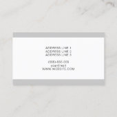 Moderne Mannen Hair Style Illustratie Gray Barber Visitekaartje (Achterkant)