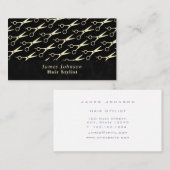 Moderne Mannen monochrome haarschaar Visitekaartje (Voorkant / Achterkant)