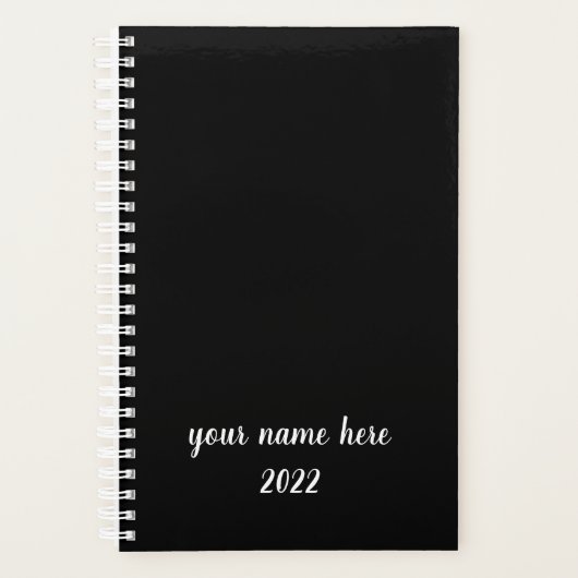 Moderne Mannen Planner in zwart (Voorkant)