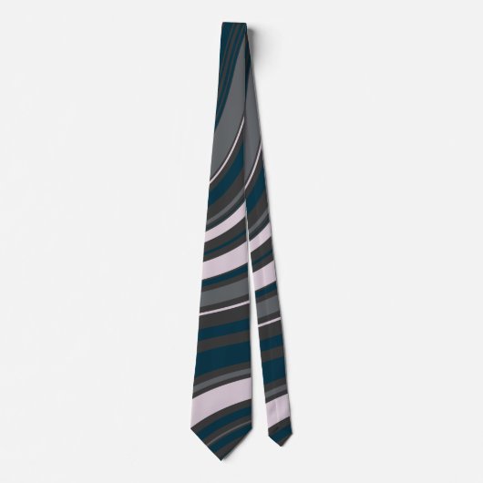 Moderne Mannen Rustiek Blauw & Grijs Stropdas (Voorkant)