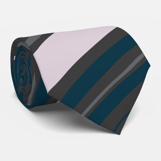 Moderne Mannen Rustiek Blauw & Grijs Stropdas (Opgerold)