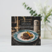 Moderne mannen verlovingsdiner kaart (Staand voorkant)