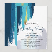 Moderne Mannen voor penseelstreken 40e verjaardag Kaart (Voorkant / Achterkant)