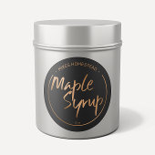 Moderne mannetjesstroop, koper, goud en zwart ronde sticker