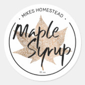 Moderne mannetjesstroop met etiket koper leder (Voorkant)