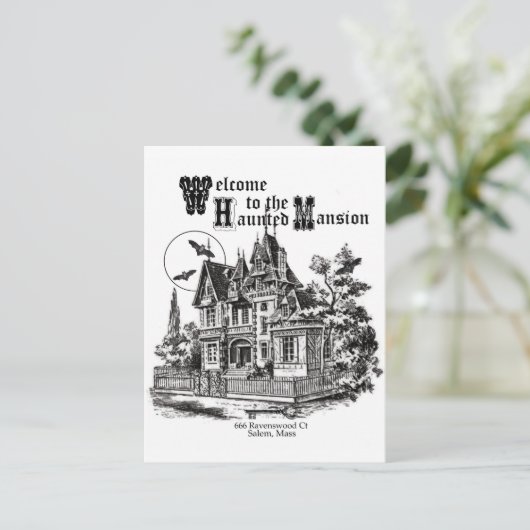 moderne  mansie briefkaart (Staand voorkant)