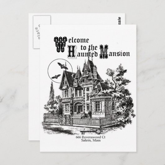 moderne  mansie briefkaart (Voorkant / Achterkant)