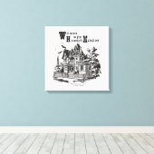 moderne  mansie canvas afdruk (Insitu (Houten vloer))