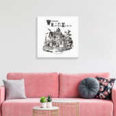 moderne  mansie canvas afdruk (Insitu (Woonkamer))