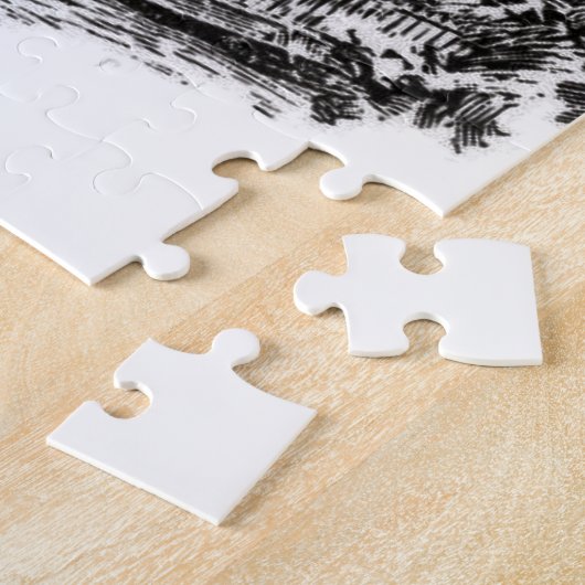 moderne  mansie legpuzzel (Zijkant)