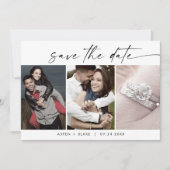 Moderne Manuscript 3 het Malplaatje van de Foto sp Save The Date (Voorkant)