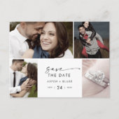 Moderne Manuscript 4 het Malplaatje van de Foto sp Uitnodiging Briefkaart (Voorkant)