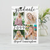Moderne Manuscript 5 de Collage van de Foto Afstud Aankondiging (Staand voorkant)