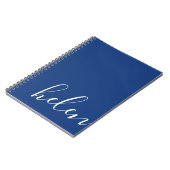 Moderne Manuscript - Aangepast Blauw Notitieboek (Linkerzijde)